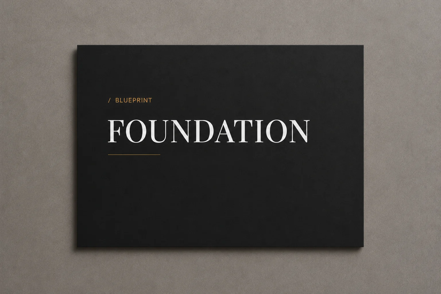 Blueprint Foundation — Titelseite